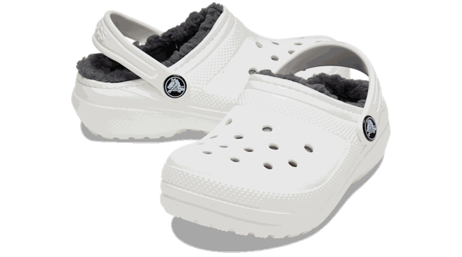 Toddler Classic Lined Sabots Enfants White / Grey 19 - Crocs - Modalova