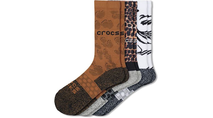 Crocs Socks Adult Crew Animal Remix 3 Pack Chaussures Unisex / S - Crocs FR Feed New - Modalova