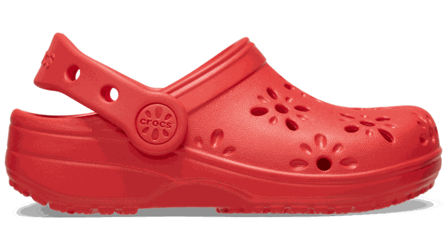 Toddler Classic Floral Cut-Out Sabots Enfants Cherry Red 19 - Crocs - Modalova