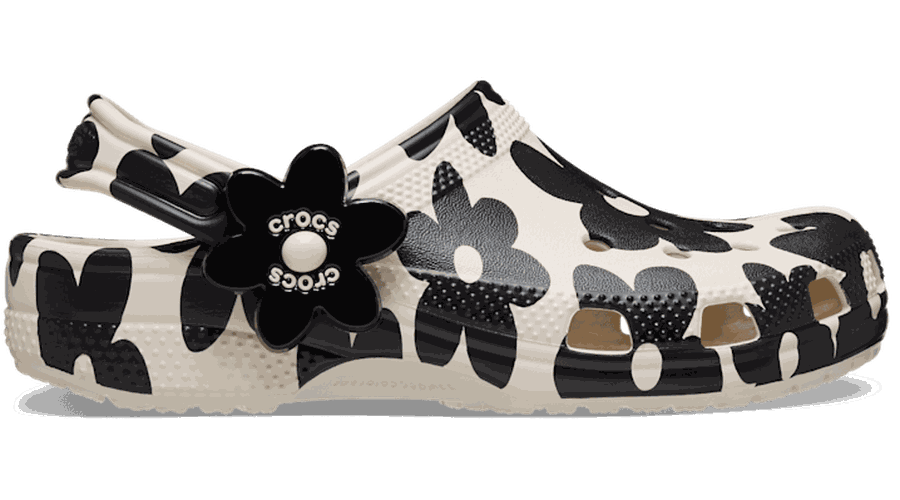Crocs Classic Pop Petals Sabots Enfants Summit White/Black 32 - Crocs FR Feed New - Modalova