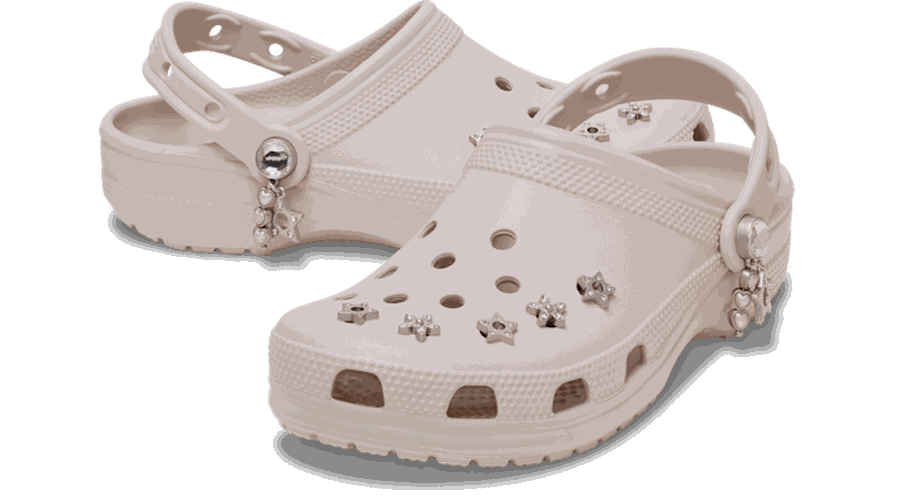 Classic Edgy Beading Sabots Unisex Cocoa Crème 33 - Crocs - Modalova
