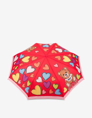 Parapluie Openclose Avec Multicolor Hearts - Moschino - Modalova