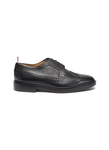 Pebble grain leather brogue derbies - THOM BROWNE - Modalova