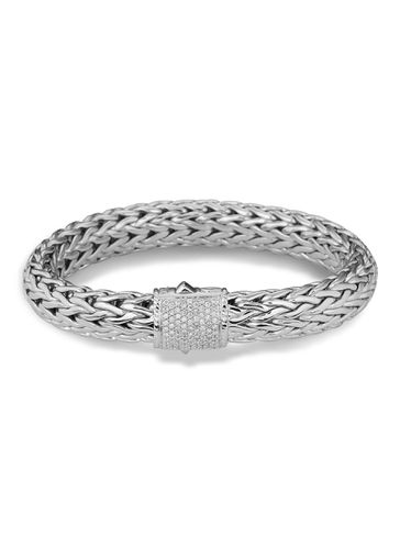 Diamond silver woven chain bracelet - JOHN HARDY - Modalova