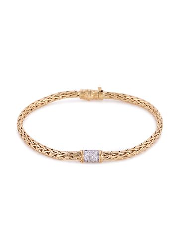 Classic Chain' Diamond 18k yellow gold slim woven chain bracelet - JOHN HARDY - Modalova