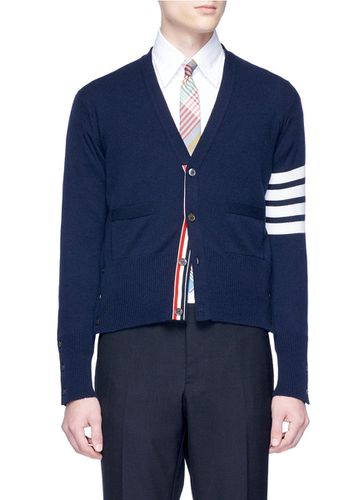 Stripe intarsia cashmere cardigan - THOM BROWNE - Modalova