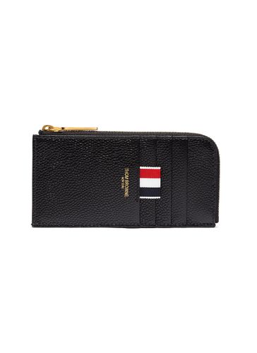 Pebble grain leather zip around wallet - THOM BROWNE - Modalova