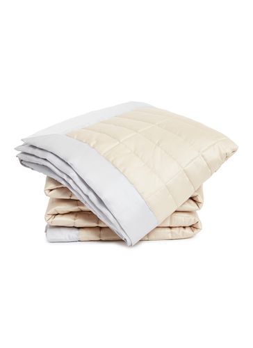Quilted king size bedcover - Beige/Grey - FRETTE - Modalova