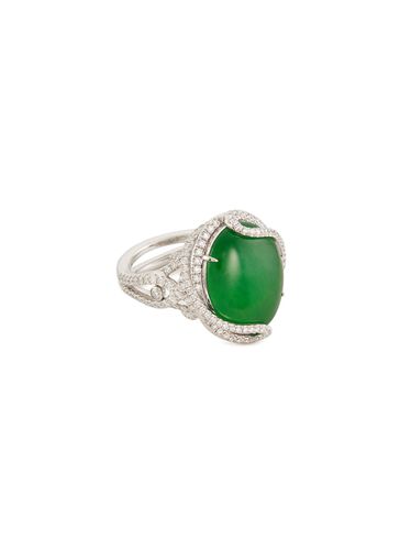 Diamond jade 18k white gold ring - SAMUEL KUNG - Modalova