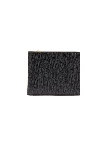 Pebble grain leather bifold wallet - THOM BROWNE - Modalova