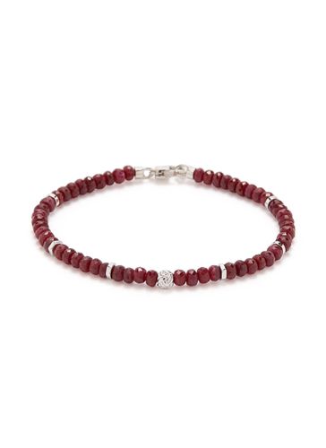 Nodo Precious' ruby bead silver bracelet - TATEOSSIAN - Modalova