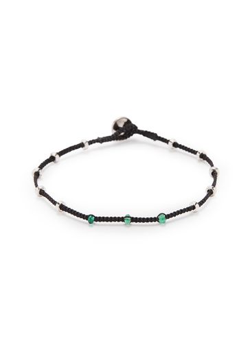 Lusso' emerald bead silver macramé bracelet - TATEOSSIAN - Modalova