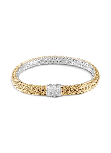 Classic Chain' diamond 18k gold silver bracelet - JOHN HARDY - Modalova