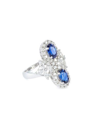 Diamond sapphire 18k white gold ring - LC COLLECTION JEWELLERY - Modalova