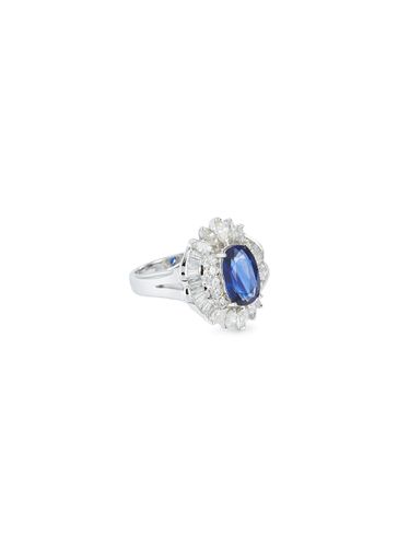Diamond sapphire 18k white gold ring - LC COLLECTION JEWELLERY - Modalova