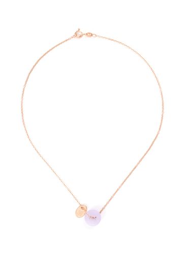 Jade hoop pendant 18k rose gold necklace - SAMUEL KUNG - Modalova