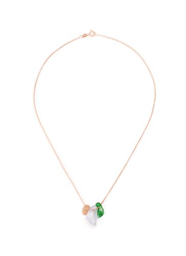 Jade feet pendant 18k rose gold necklace - SAMUEL KUNG - Modalova