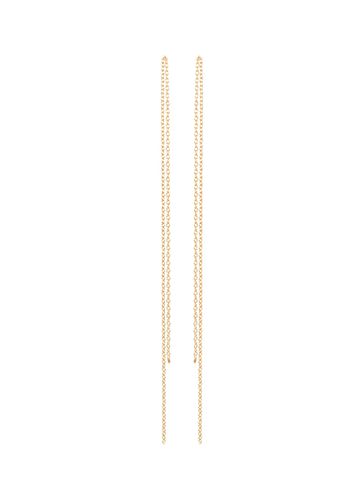 Chain' 18k yellow gold drop earrings - 200mm - SHIHARA - Modalova