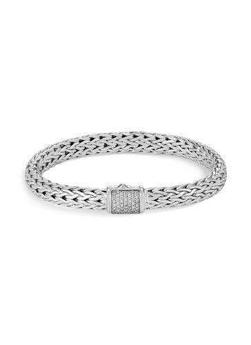 Classic Chain' diamond silver small bracelet - JOHN HARDY - Modalova