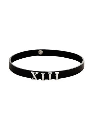 XIII' sterling silver stud leather choker - LYNN BAN - Modalova