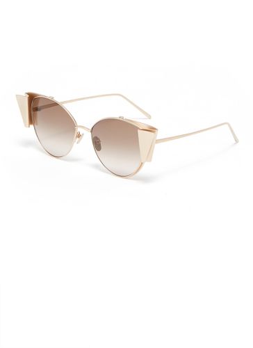 Metal ribbon frame cateye sunglasses - LINDA FARROW VINTAGE - Modalova