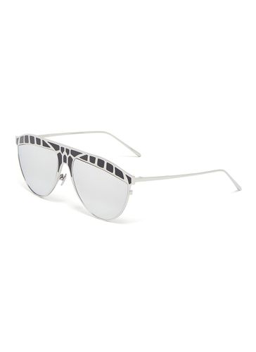 Huston' Metal Frame Aviator Sunglasses - LINDA FARROW VINTAGE - Modalova