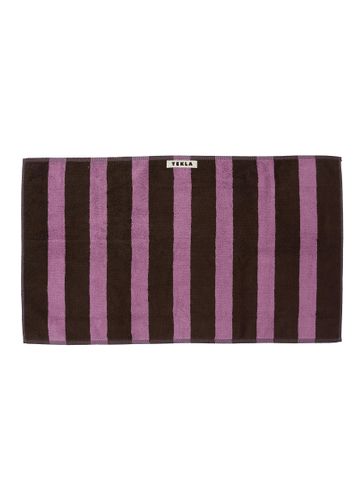 Organic cotton terry guest towel - Purple/Brown - TEKLA - Modalova