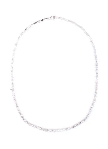 Fireworks' diamond 18k white gold tennis necklace - SUZANNE KALAN - Modalova