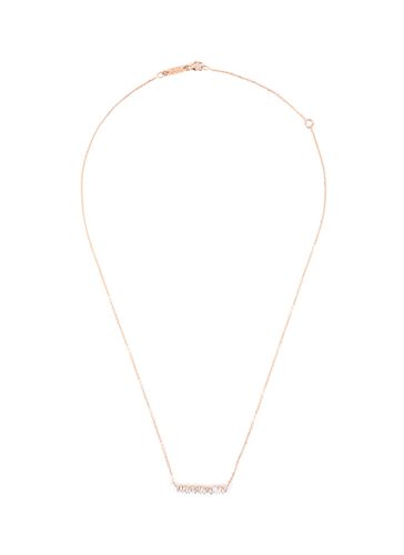 Diamond 18k rose gold bar necklace - SUZANNE KALAN - Modalova