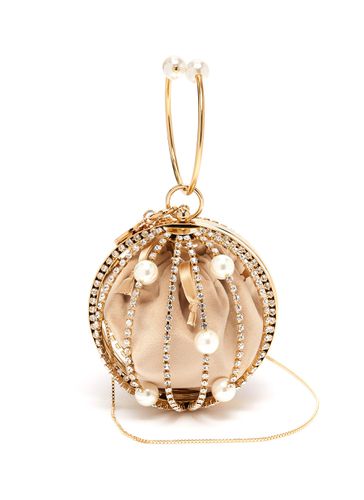 Super Holly' faux pearl crystal embellished top handle bag - ROSANTICA - Modalova
