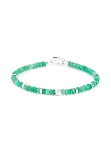 Nodo Precious' emerald bead silver bracelet - TATEOSSIAN - Modalova
