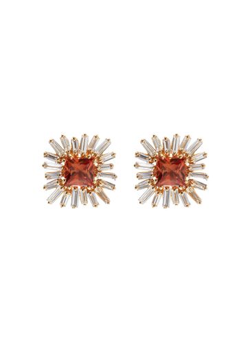 Diamond sapphire 18k gold earrings - SUZANNE KALAN - Modalova