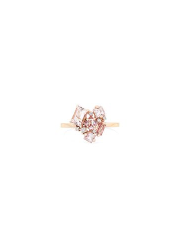 Love' diamond topaz 14k rose gold ring - SUZANNE KALAN - Modalova