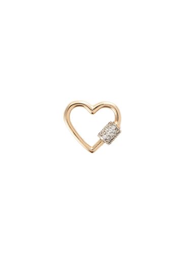 Heart' diamond 14k yellow gold medium lock - MARLA AARON - Modalova