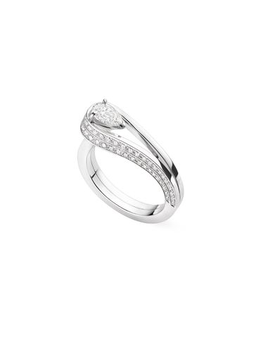 Serti Inversé' Diamond White Gold Ring - REPOSSI - Modalova