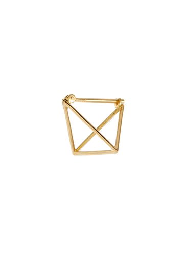 D' 18k gold triangle single earring - SHIHARA - Modalova