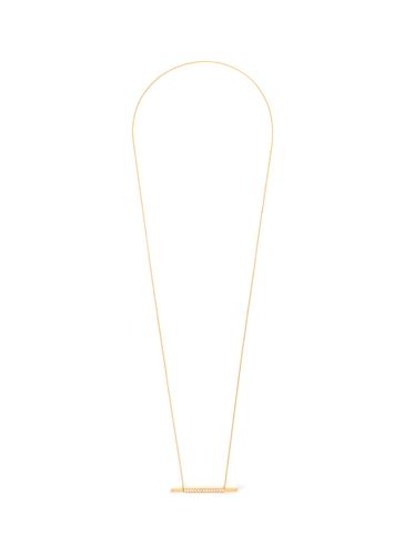 Diamond 18k gold bar pendant necklace - SHIHARA - Modalova
