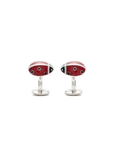 Ladybug Rhodium Cufflinks - BABETTE WASSERMAN - Modalova