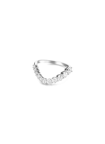Aria Belle' Diamond 18k White Gold Ring - MELISSA KAYE - Modalova