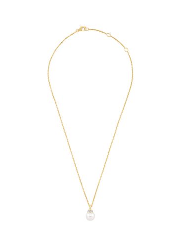 Classic Chain' Diamond Freshwater Pearl Pendant 18K Yellow Gold Rolo Chain Necklace - JOHN HARDY - Modalova