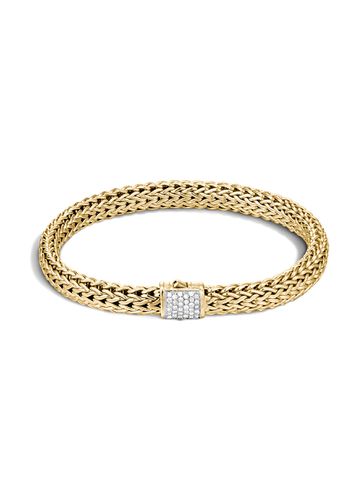 Classic Chain' Diamond 18K Yellow Gold Small Bracelet - JOHN HARDY - Modalova