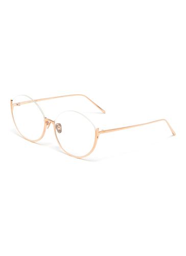Rae' Oversized Half Rim Cat Eye Optical Glasses - LINDA FARROW VINTAGE - Modalova