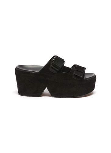 Esme' Double Strap Suede Platform Sandals - CLERGERIE - Modalova