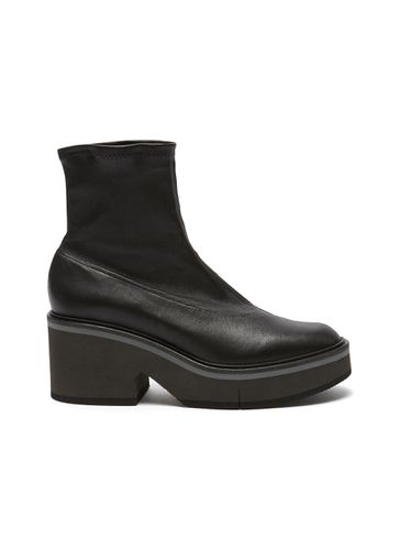 Albane' Platform Sole Heeled Leather Boots - CLERGERIE - Modalova