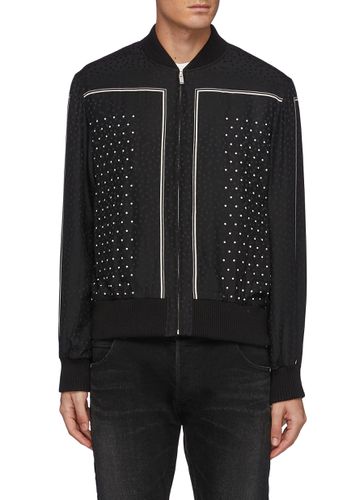 Polka Dot Silk Foulard Bomber Jacket - SAINT LAURENT - Modalova