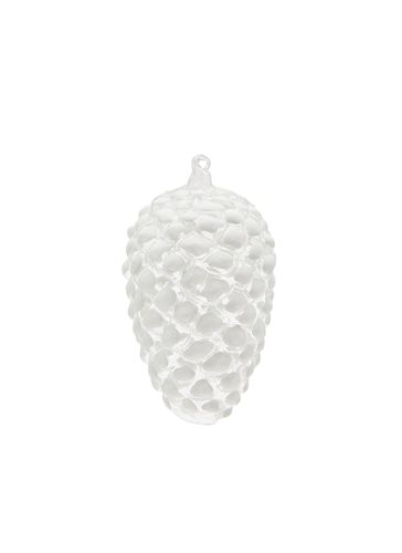 Glass Pine Cone Ornament - White - SHISHI - Modalova