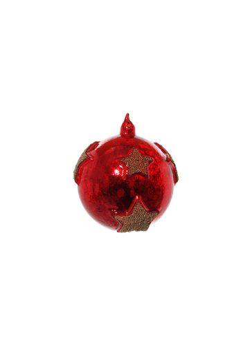 Beaded Star Antique Glass Ball Ornament - Red/Gold - SHISHI - Modalova