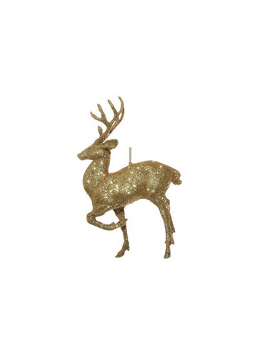 Glitter Deer Ornament - Gold - SHISHI - Modalova