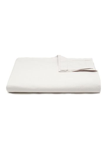 Percale Organic Cotton Flat Sheet - Soft Grey - TEKLA - Modalova