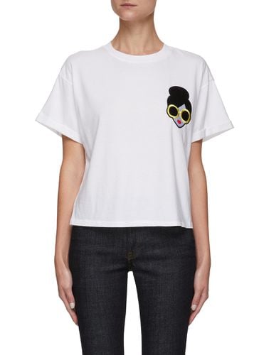 Evan' Stace Face Print Oversized Crewneck T-Shirt - ALICE + OLIVIA - Modalova